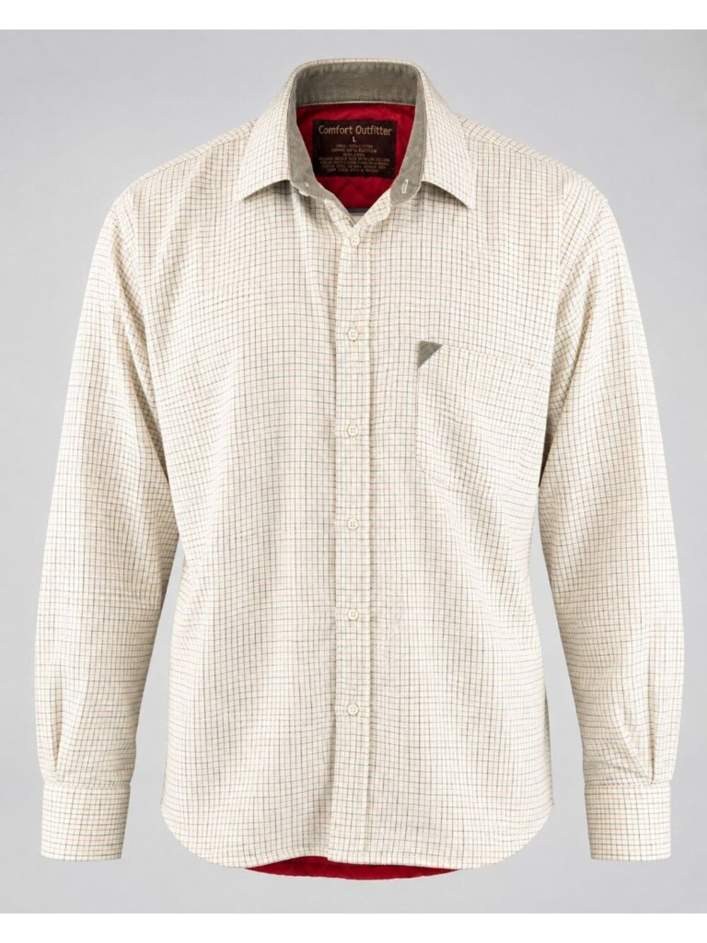 Comfort Outfitter Mens Large Shirt White Flannel Button Down Jacket Shacket
